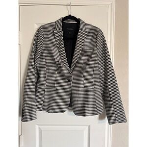 Banana Republic Houndstooth Blazer Classic Fit Womens Size 8 Career